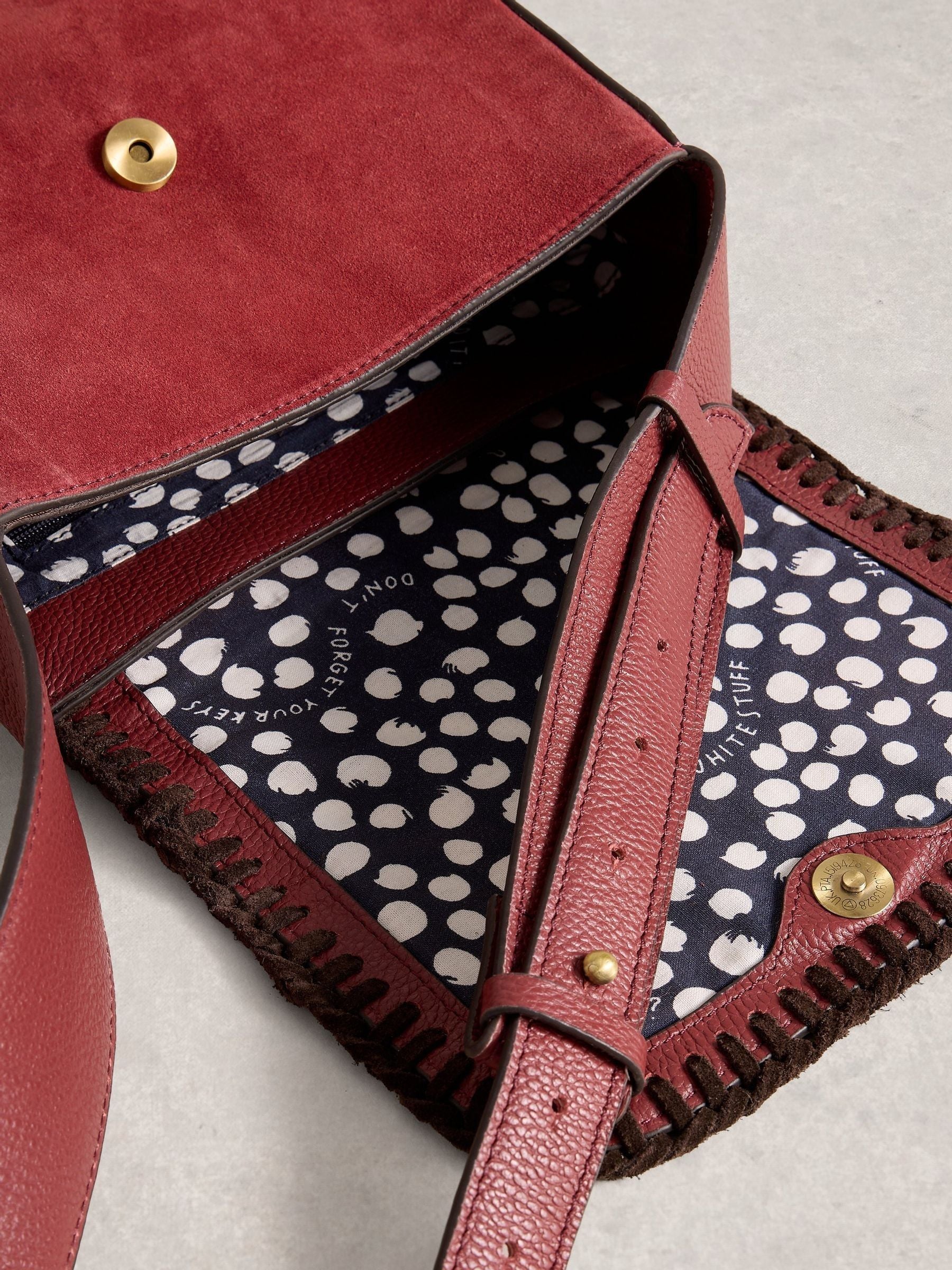 White Stuff Red Isabelle Satchel Bag