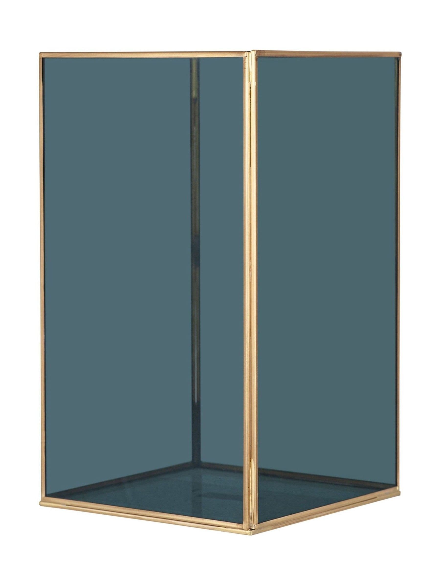 Pacific Lifestyle brass glass square candle holder - British product