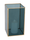 Pacific Lifestyle brass glass square candle holder - British product