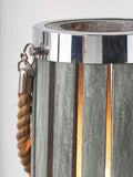 Pacific Grey small Austell wash wood lantern light - British product