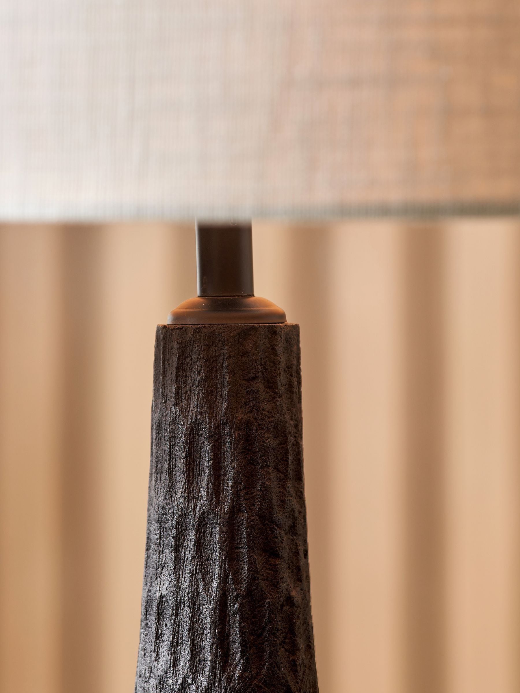 Pacific engraved wood bottle table lamp, British home decor product