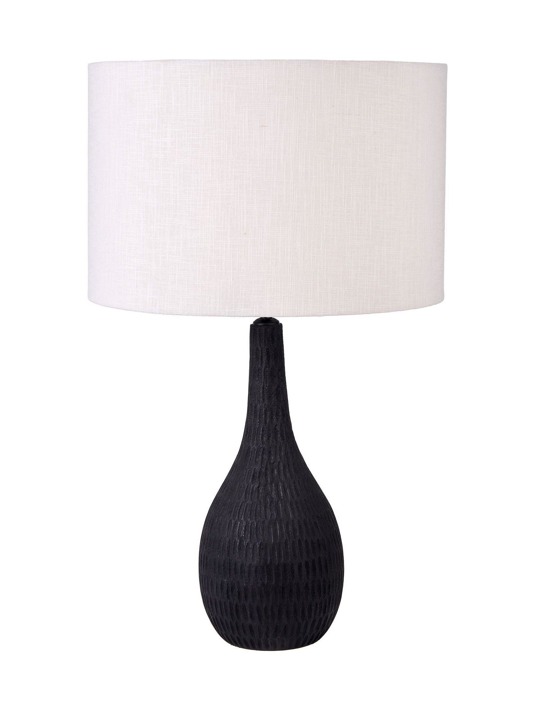 Pacific engraved wood bottle table lamp, British home decor product