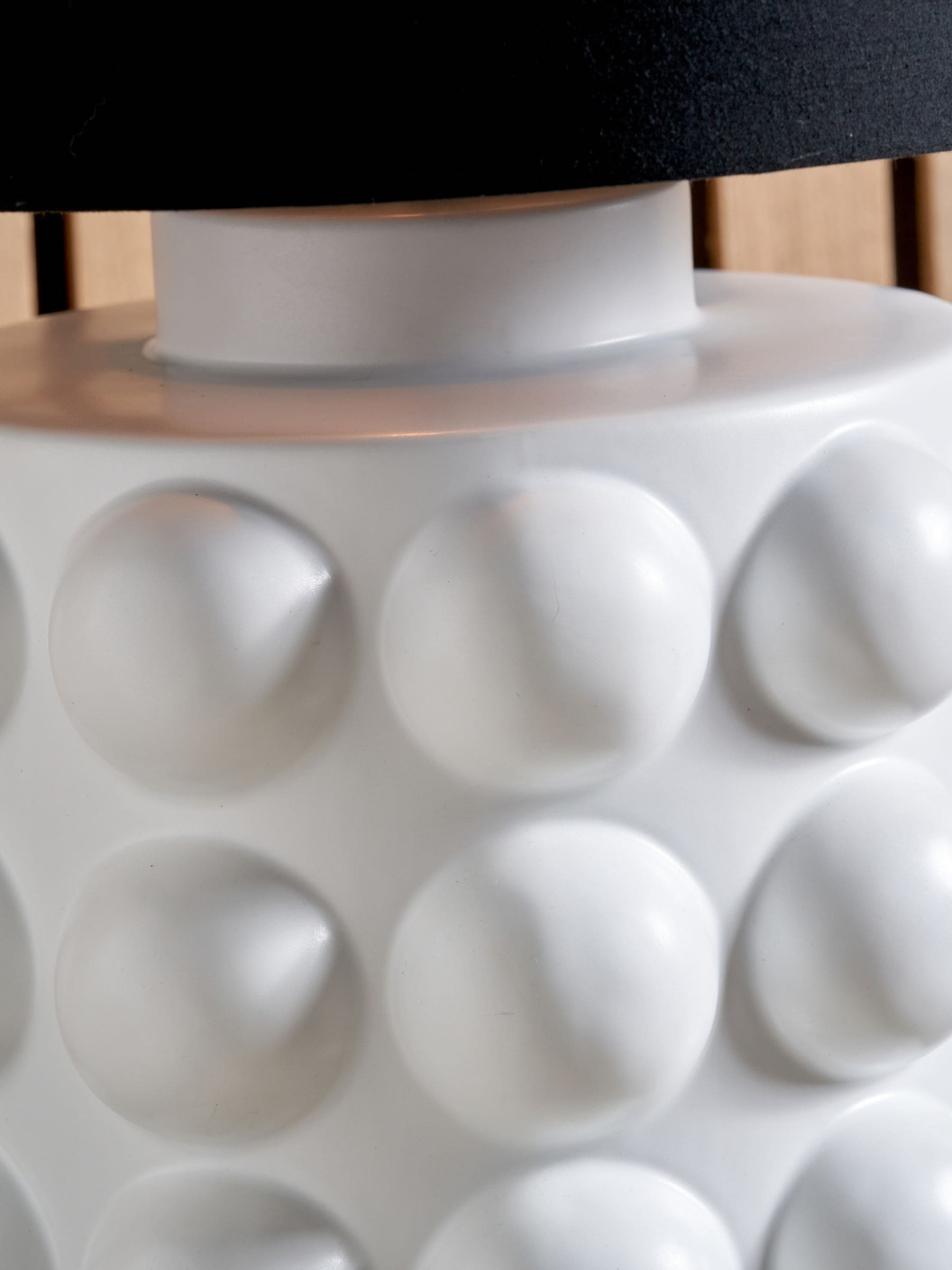 Pacific white bobbled ceramic ceiling light large, UK version