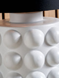 Pacific white bobbled ceramic ceiling light large, UK version
