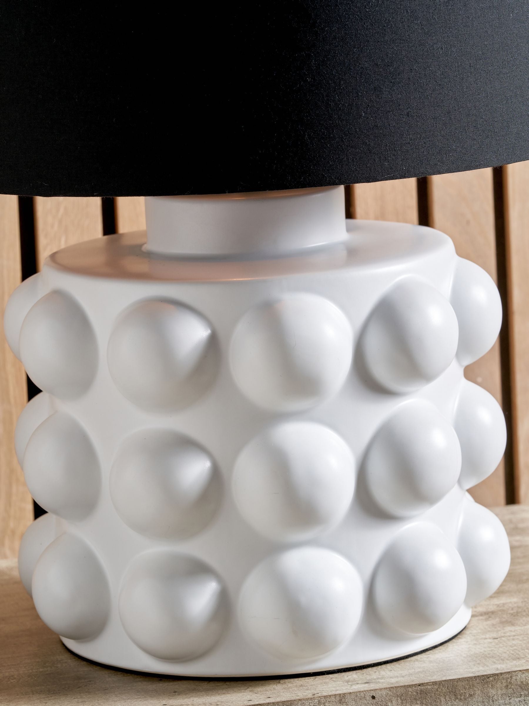 Pacific white bobbled ceramic ceiling light large, UK version