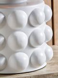 Pacific white bobbled ceramic ceiling light large, UK version
