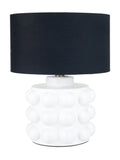 Pacific white bobbled ceramic ceiling light large, UK version