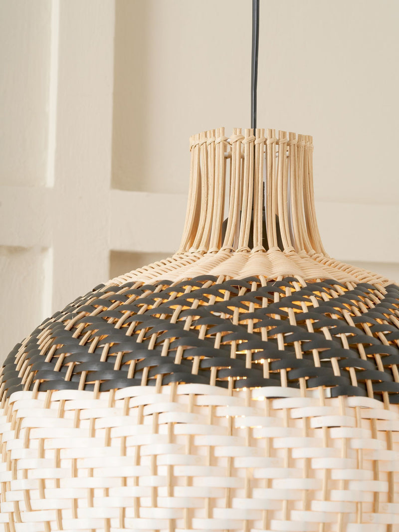 Pacific Black Rattan Woven Pendant Ceiling - British product