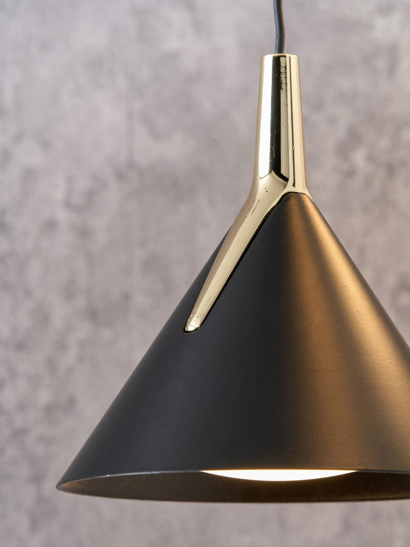 Pacific Black 3 drop LED pendant ceiling light (British brand)