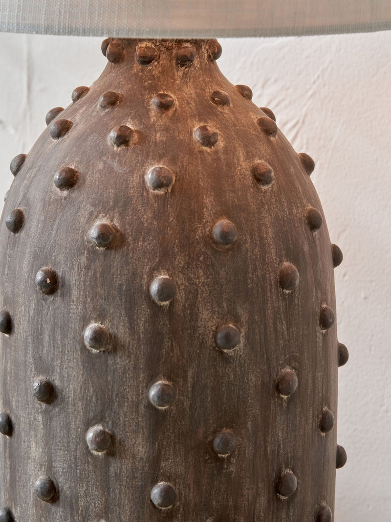 Pacific Grey Kali stoneware table lamp, UK version