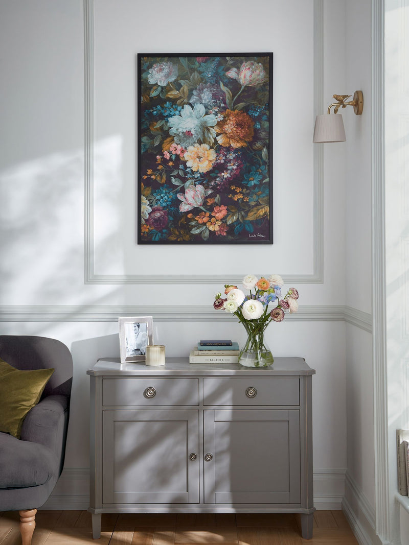 Laura Ashley Black Mathilde medium wall art frame, UK version
