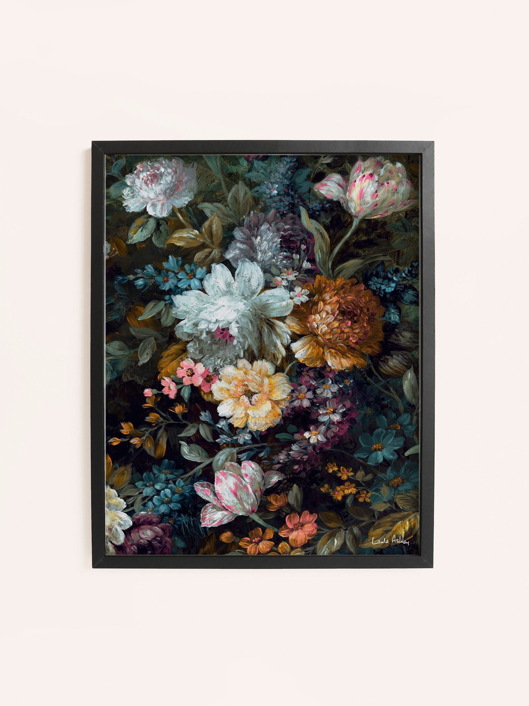 Laura Ashley Black Mathilde medium wall art frame, UK version