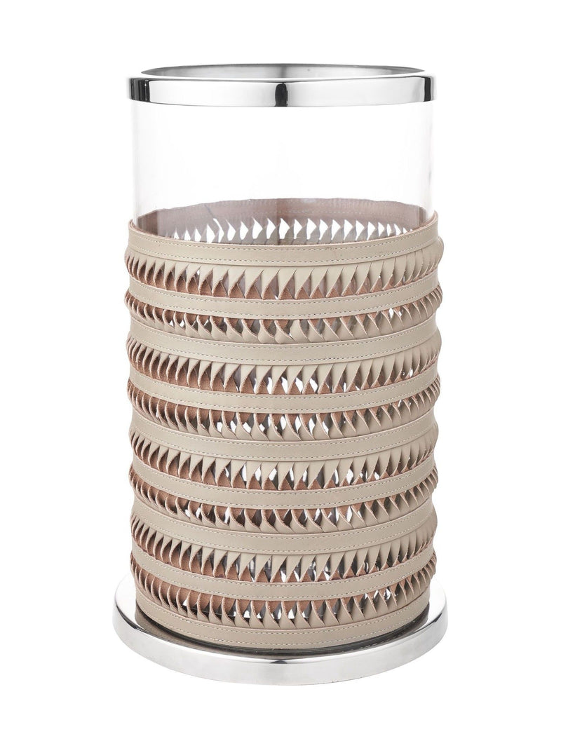 Pacific clear glass hurricane candle holder 38cm - British product