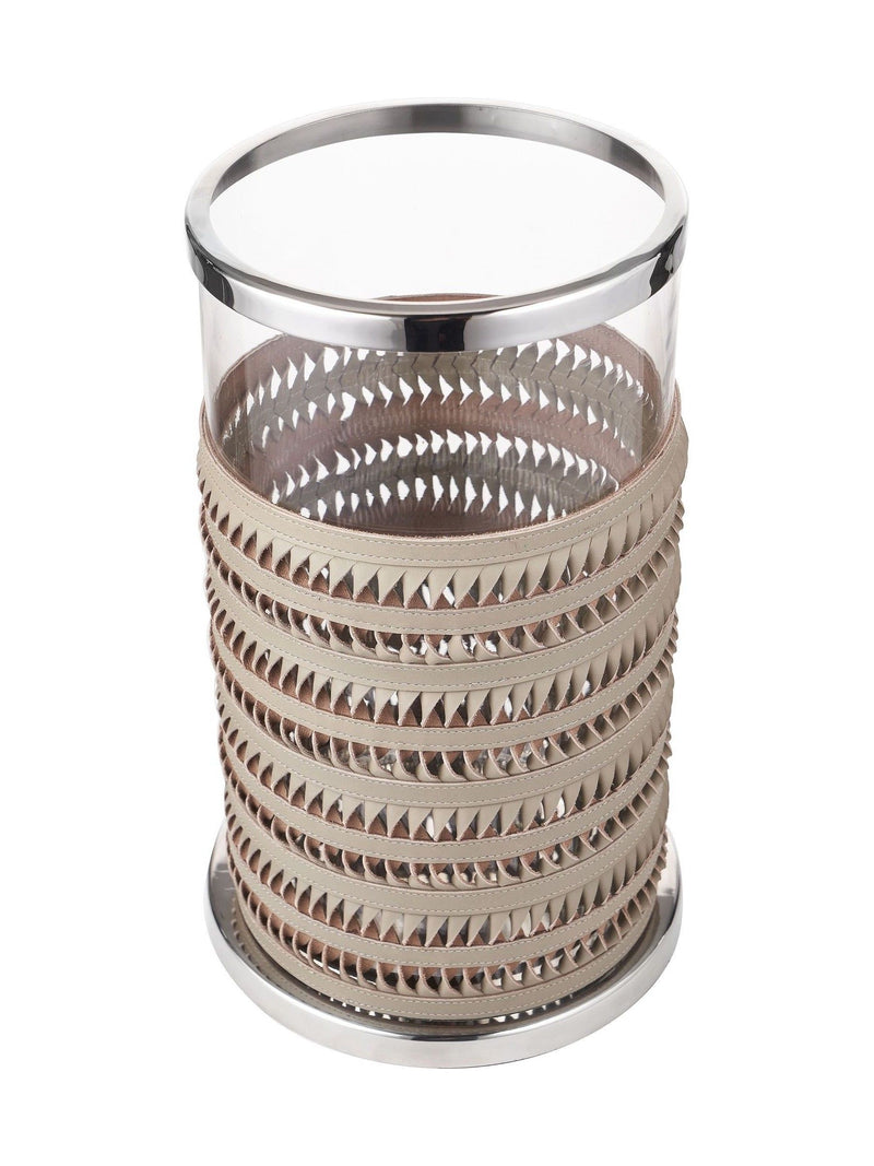 Pacific clear glass hurricane candle holder 38cm - British product