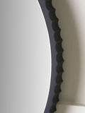 Pacific black metal round wall mirror 70cm, imported from the UK