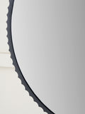Pacific black metal round wall mirror 70cm, imported from the UK