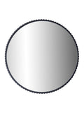 Pacific black metal round wall mirror 70cm, imported from the UK