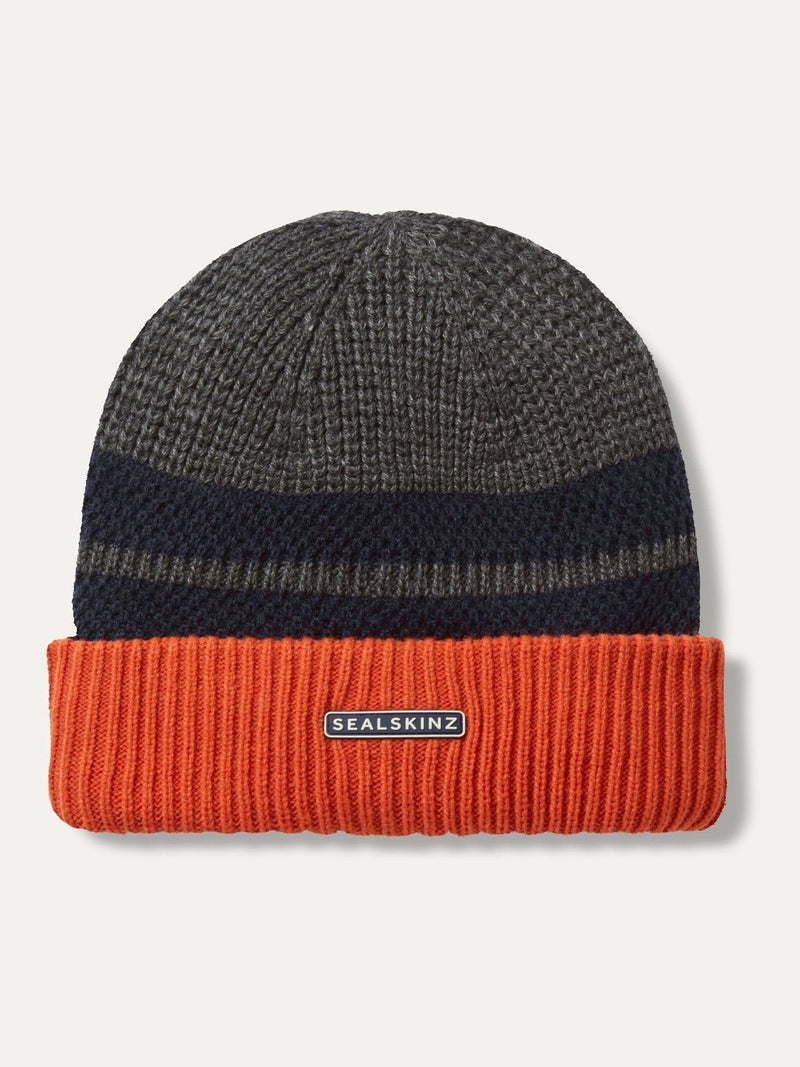 Sealskinz Grey Bittering Waterproof Cold Weather Roll Cuff Beanie