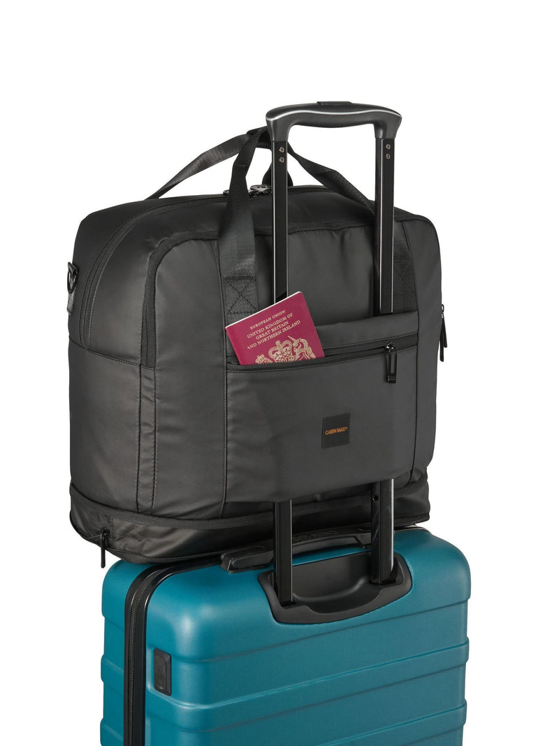 Cabin Max Black Gozo expandable underseat bag 40x30x20cm (British brand)