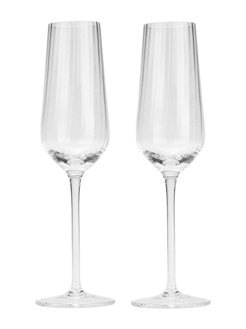 Style Sisters set of 4 clear champagne flutes 25cm, UK version