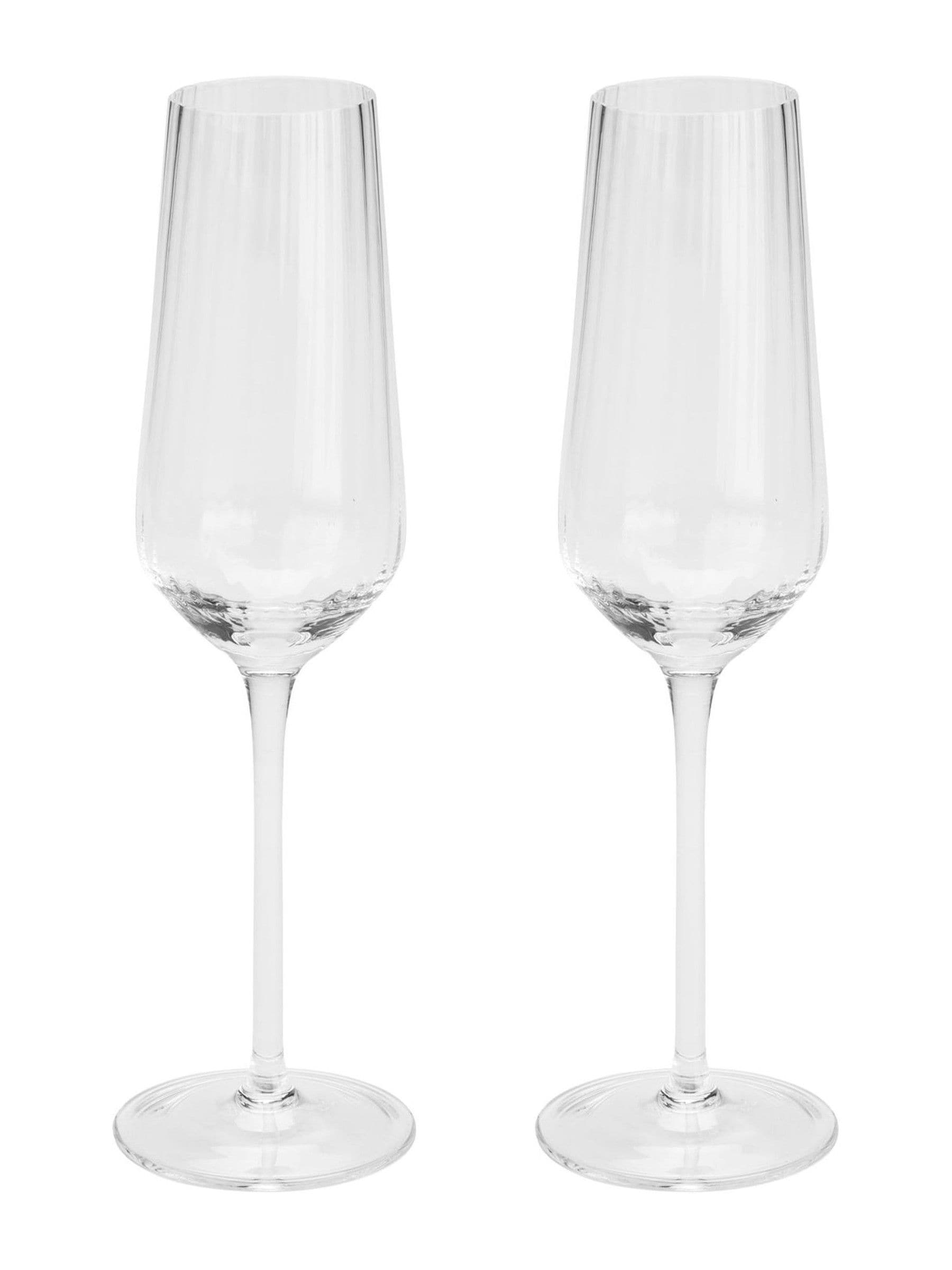 Style Sisters set of 4 clear champagne flutes 25cm, UK version