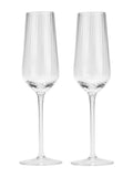 Style Sisters set of 4 clear champagne flutes 25cm, UK version