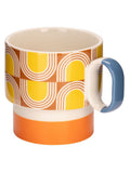 Orla Kiely Aura mug set, stoneware, 2 pieces (British brand)