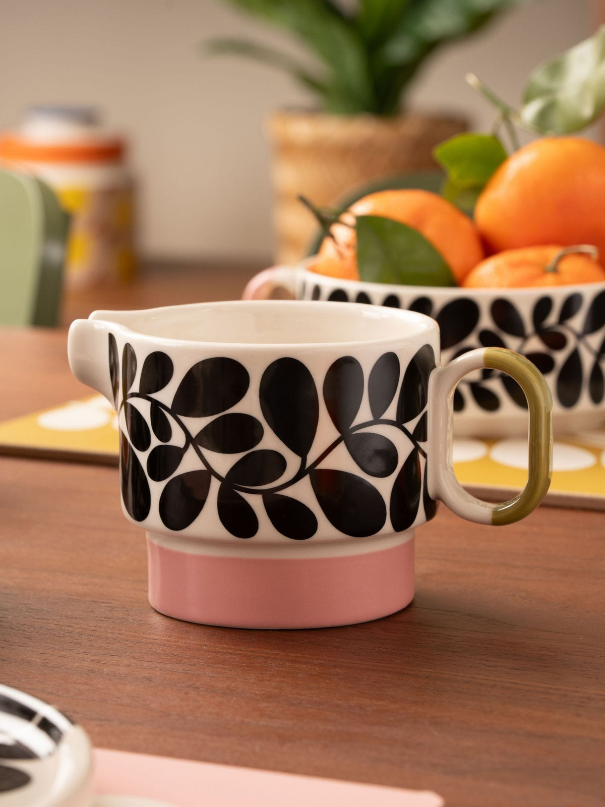 Orla Kiely Multi Sycamore Stripe stoneware milk jug (British brand)