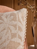 Jacquard palm tree cushion natural tones 50x50cm - British product