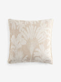 Jacquard palm tree cushion natural tones 50x50cm - British product