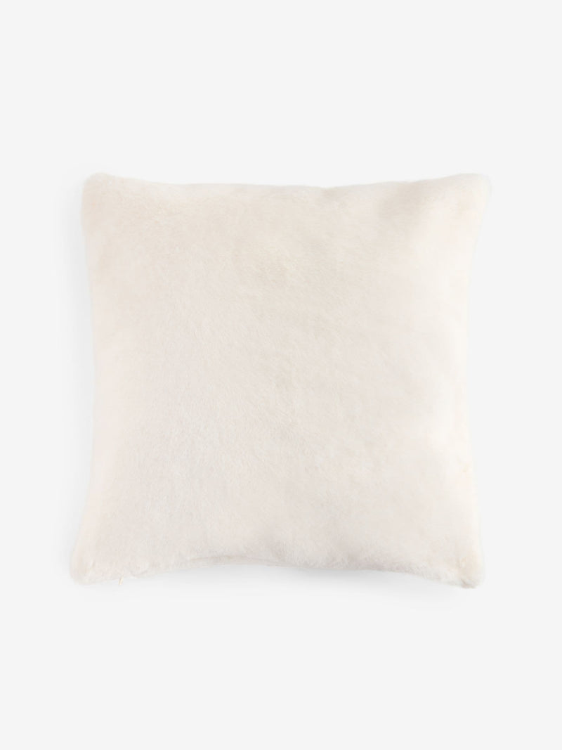 Faux fur cushion with Chill Out Zone slogan 50x50cm, imported from the UK