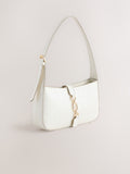 Bone croc structured shoulder bag, UK version