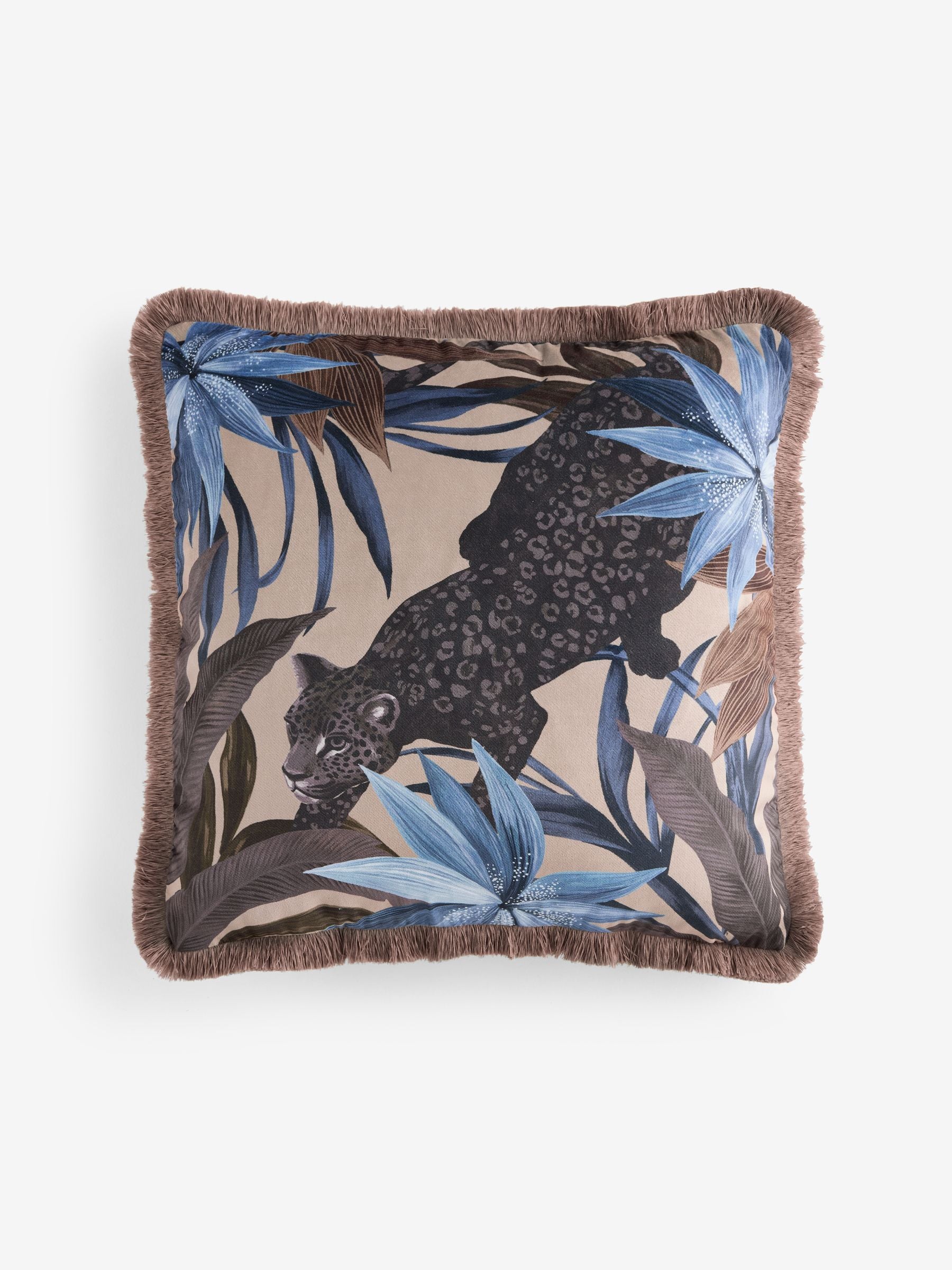 Printed panther cushion 50x50cm - British product