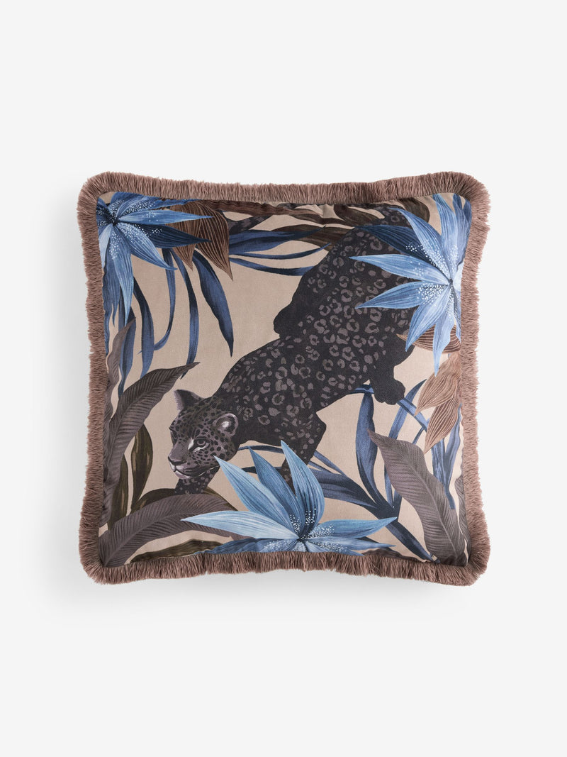 Printed panther cushion 50x50cm - British product