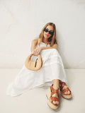 Natural raffia effect mini handbag (British brand)