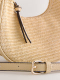 Natural raffia effect mini handbag (British brand)