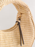 Natural raffia effect mini handbag (British brand)