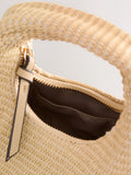 Natural raffia effect mini handbag (British brand)