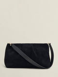 Hobbs black suede Clifton clutch with chain strap - British product