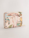 Floral print zip around purse with recycled polyester - British product