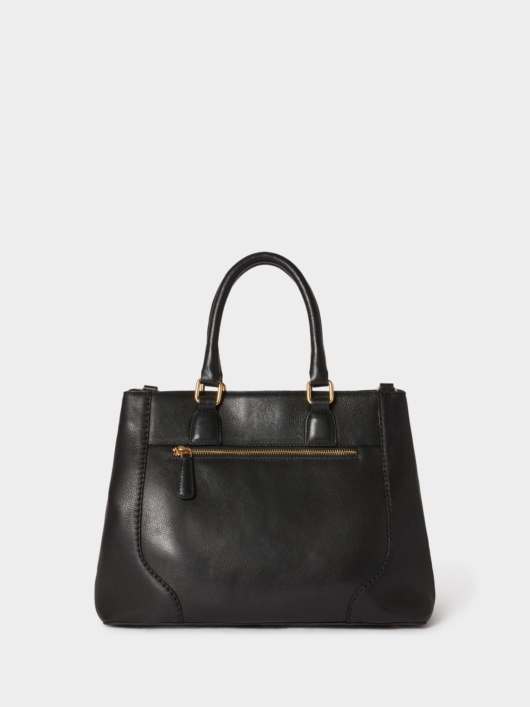 Osprey London black Oxford leather hobo bag, UK version