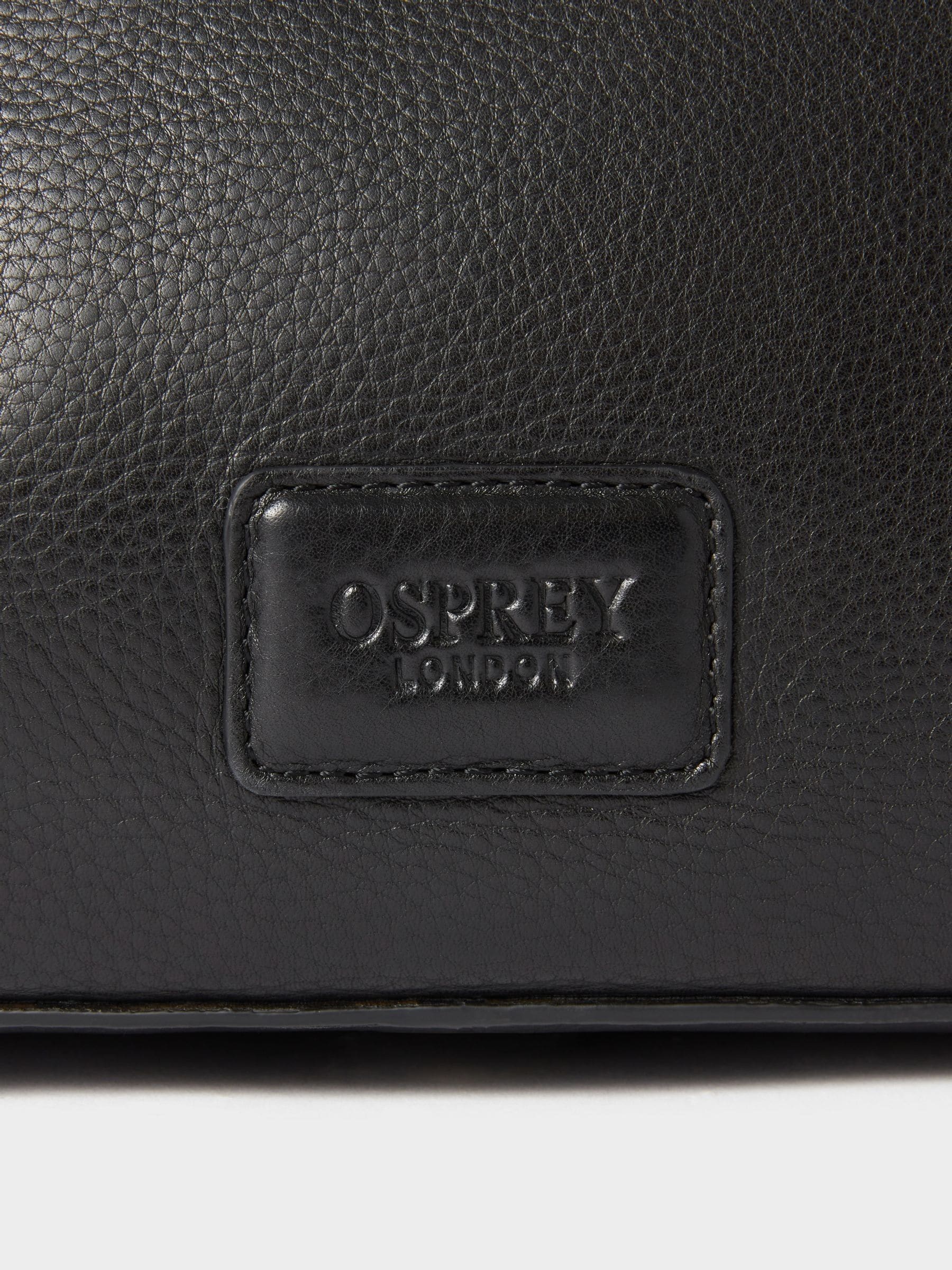 Osprey London black Oxford leather hobo bag, UK version