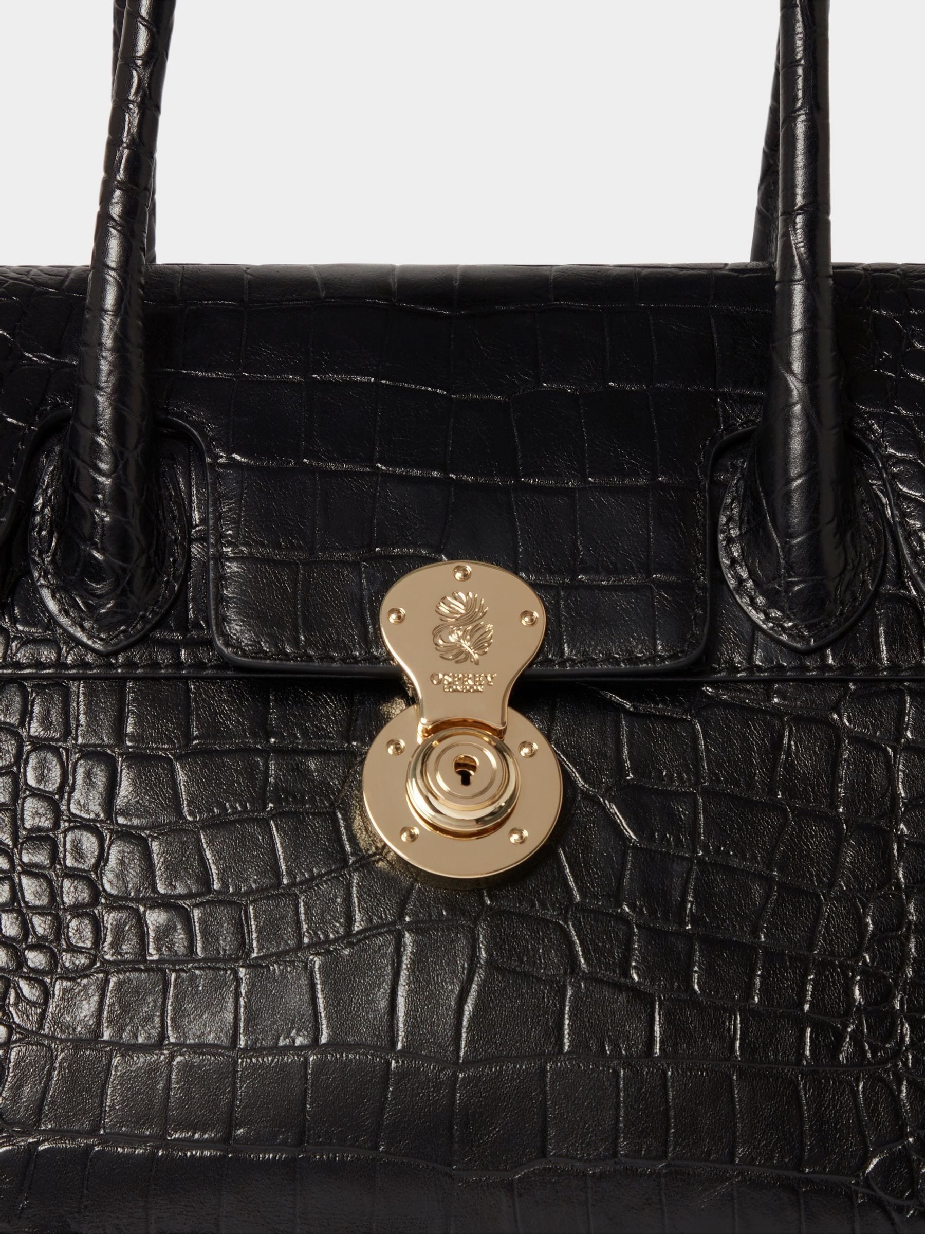 Osprey London Weybridge leather shoulder bag with adjustable interior (British brand)