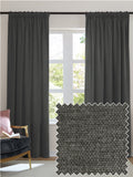 Furn Charcoal Lightweight Chenille Pencil Pleat Super Thermal Curtains