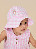 JoJo Maman Bébé pink gingham Flopsy Bunny floppy hat - British product