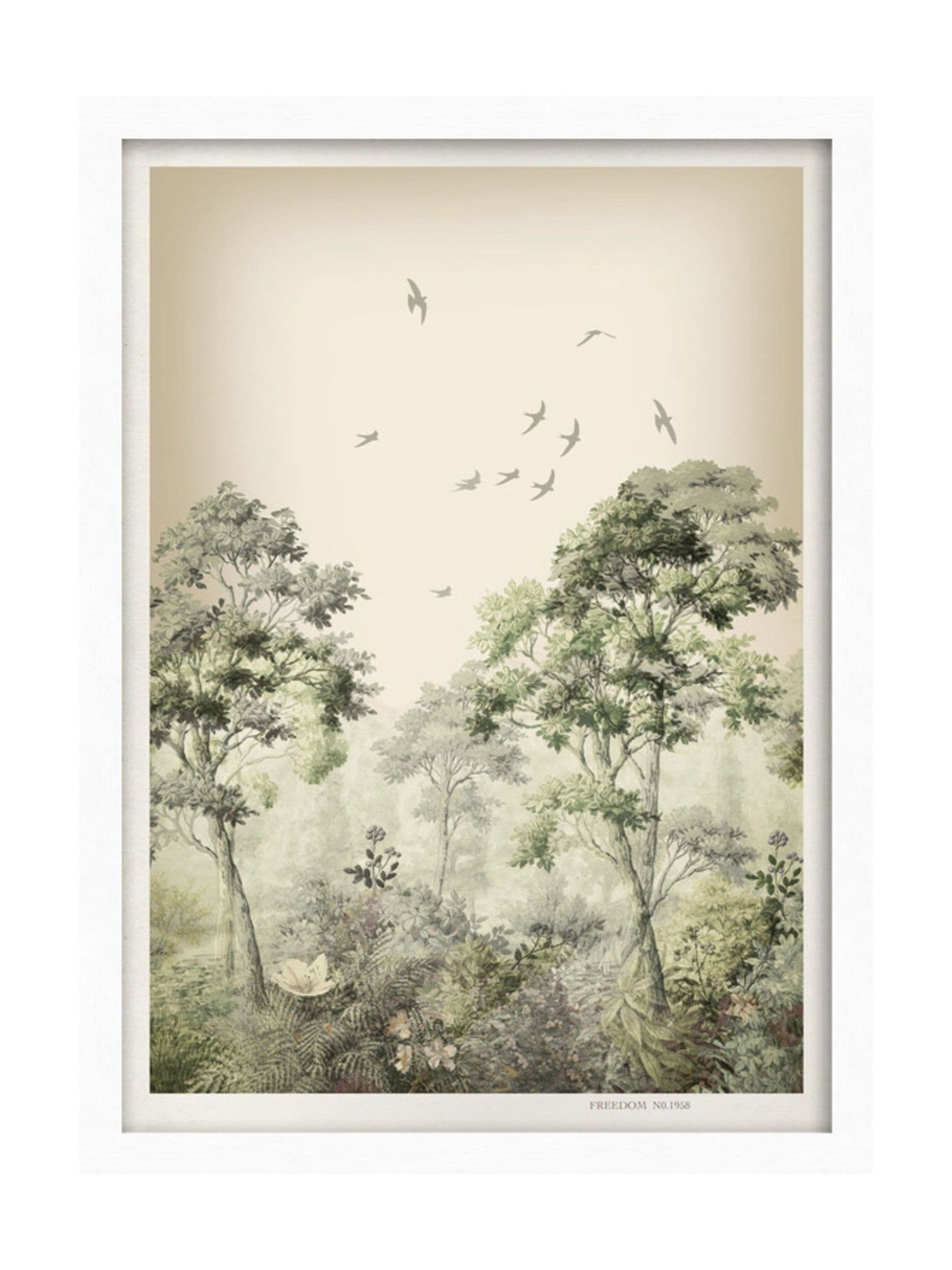 Graham & Brown Grizedale Neutral framed botanical art print, UK version