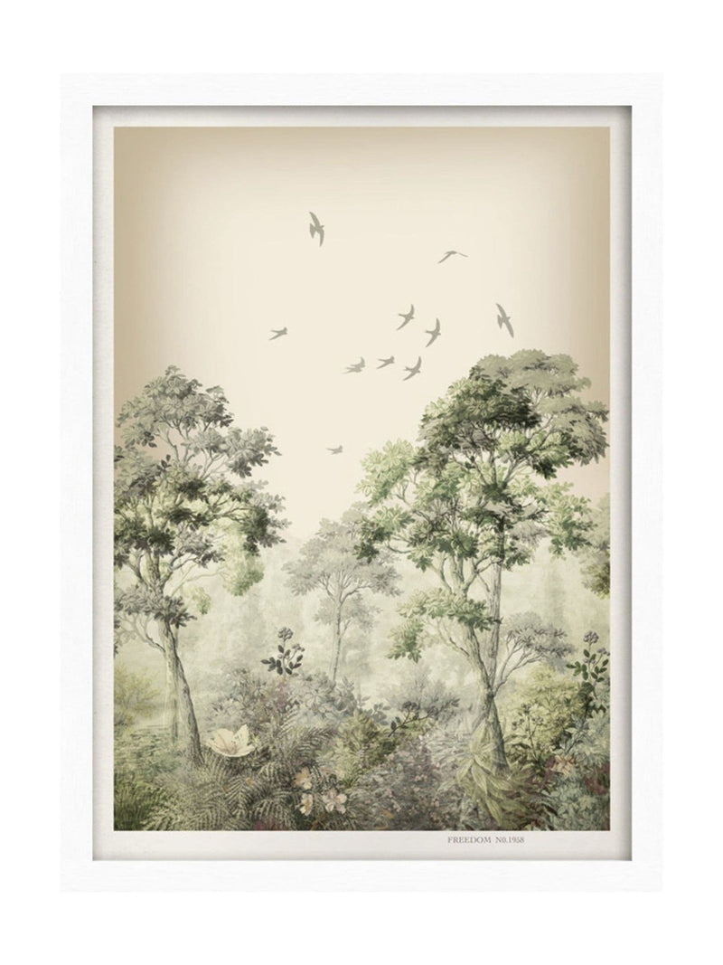 Graham & Brown Grizedale Neutral framed botanical art print, UK version