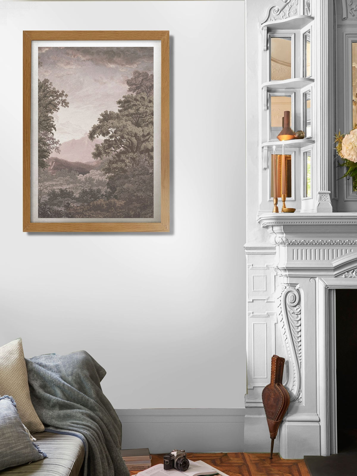 Graham & Brown Sketch Forest Taupe wood frame, imported from the UK