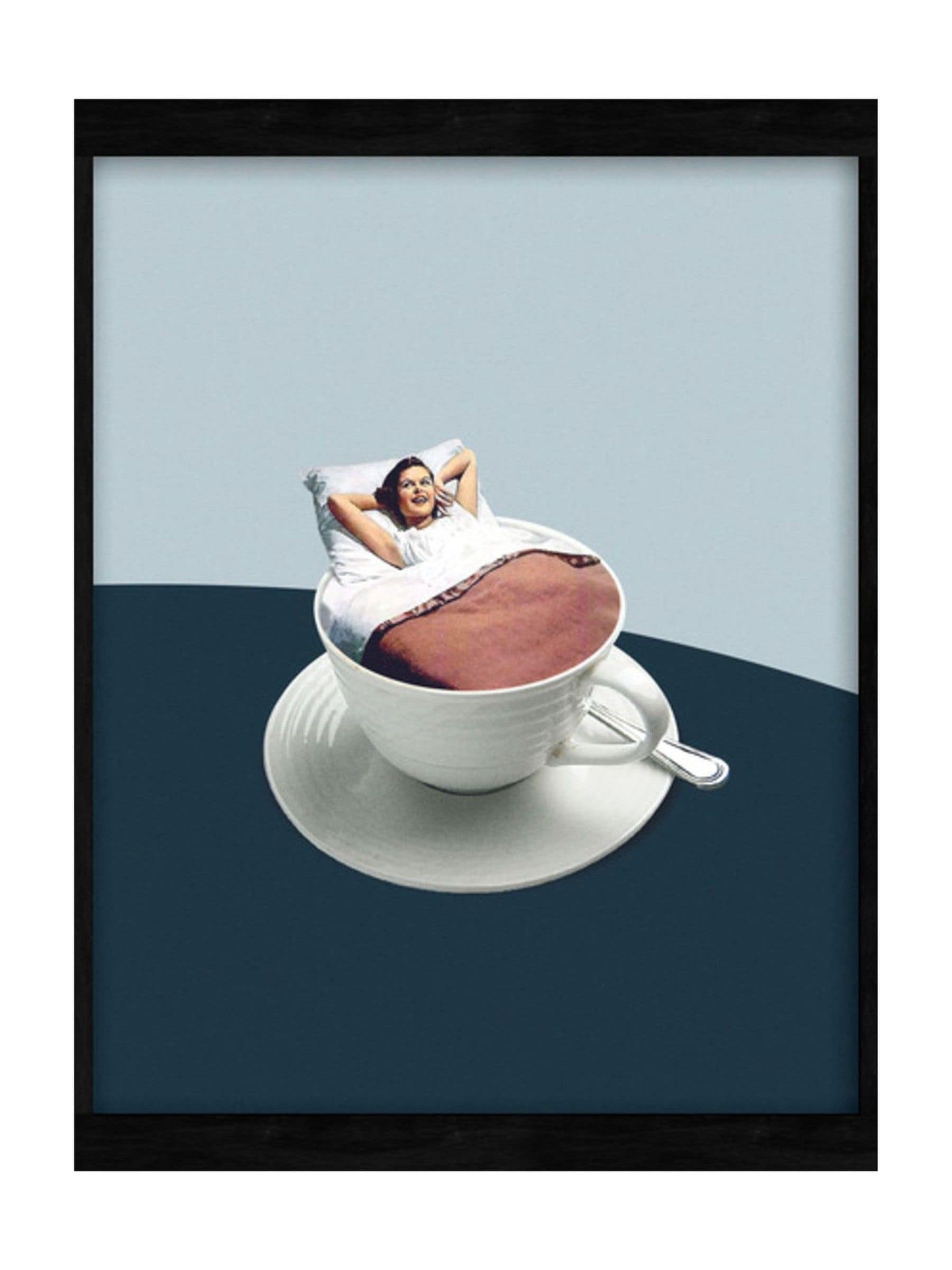 Graham & Brown Blue Morning Rituals framed artwork in two sizes (British brand)