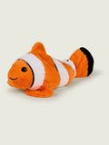 Warmies large orange white clown fish heatable soft toy - British product